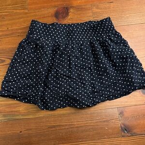 SOLOW Black and White Polka Dot Mini Skirt